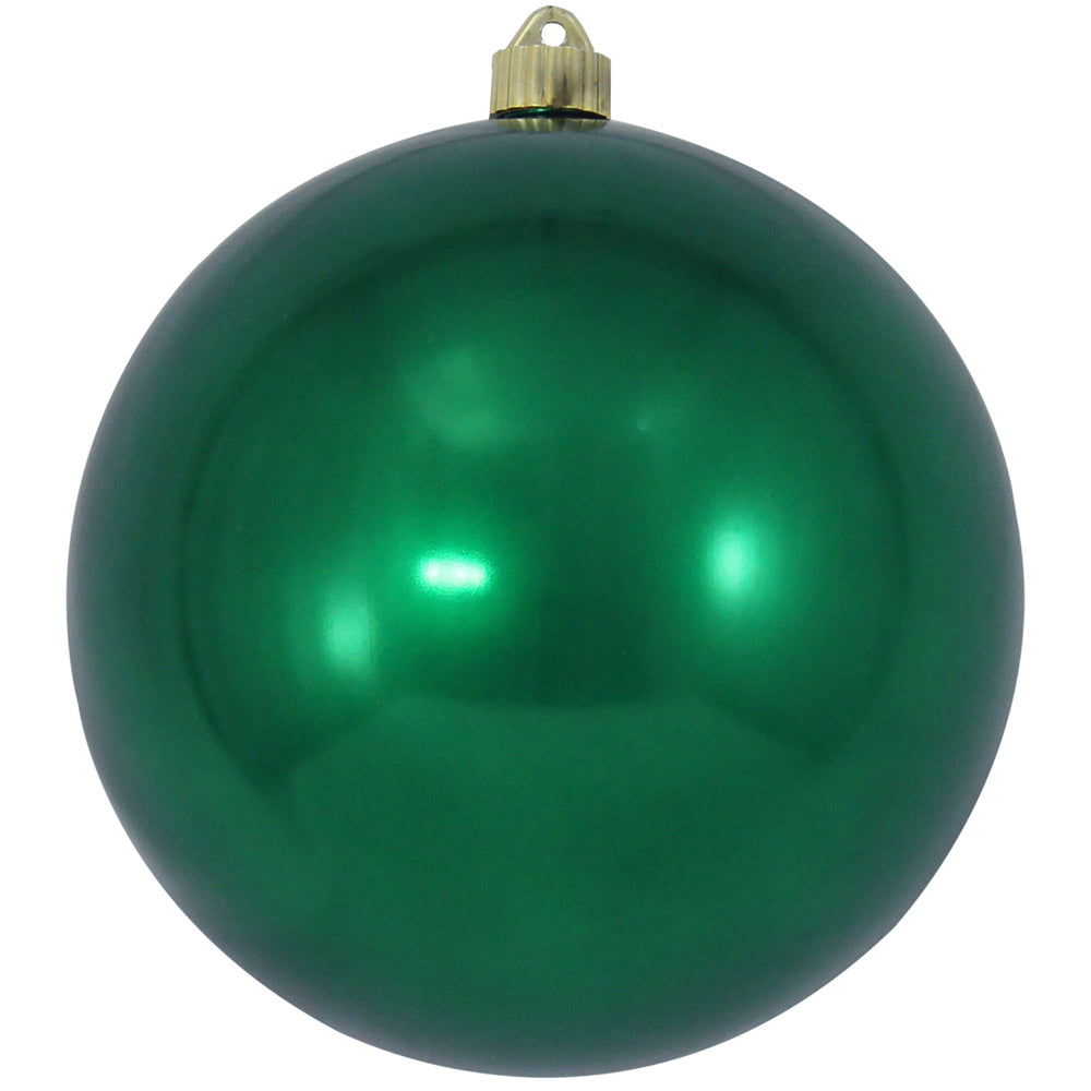 Christmas By Krebs 8" (200mm) Shiny Blarney Green [1 Piece] Solid Commercial Grade Indoor and Outdoor Shatterproof Plastic, UV and Water Resistant Ball Ornament Decorations