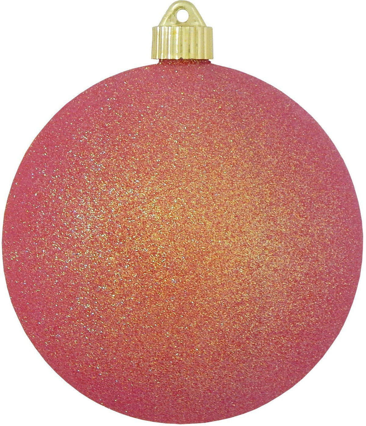 Christmas By Krebs 6" (150mm) Fire Red Glitter [2 Pieces] Solid Commercial Grade Indoor and Outdoor Shatterproof Plastic, Water Resistant Ball Ornament Decorations