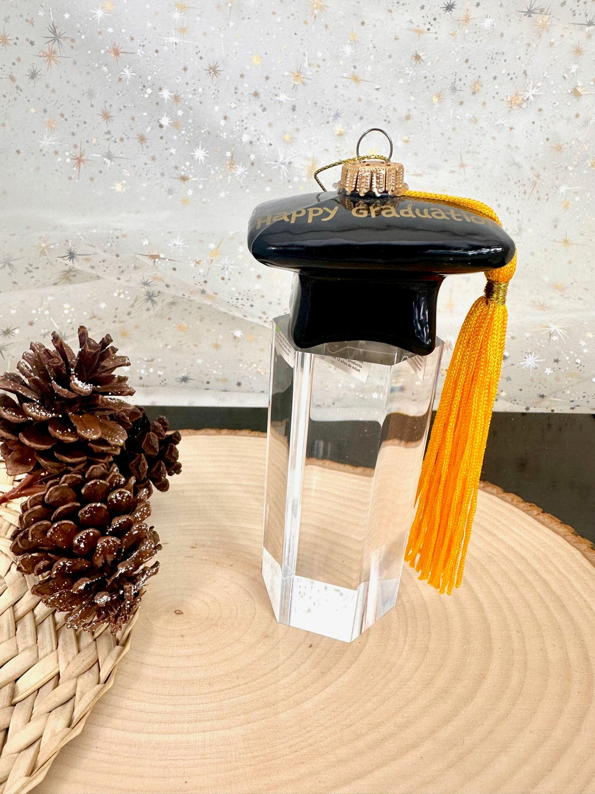 Christmas By Krebs Blown Glass  Collectible Tree Ornaments  (2 1/2" Graduation Cap)