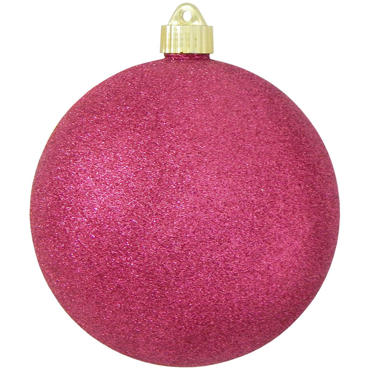 Christmas By Krebs 6" (150mm) Cabernet Pink Glitter [2 Pieces] Solid Commercial Grade Indoor and Outdoor Shatterproof Plastic, Water Resistant Ball Ornament Decorations