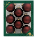 Christmas By Krebs 2 5/8" (67mm) Seamless Glass Ornament [8 Pieces], Decorated Designer Heirloom (Velvet Swiss Chocolate Brown)