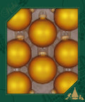 Christmas By Krebs 2 5/8" (67mm) Seamless Glass Ornament [8 Pieces], Decorated Designer Heirloom (Velvet Old Gold)