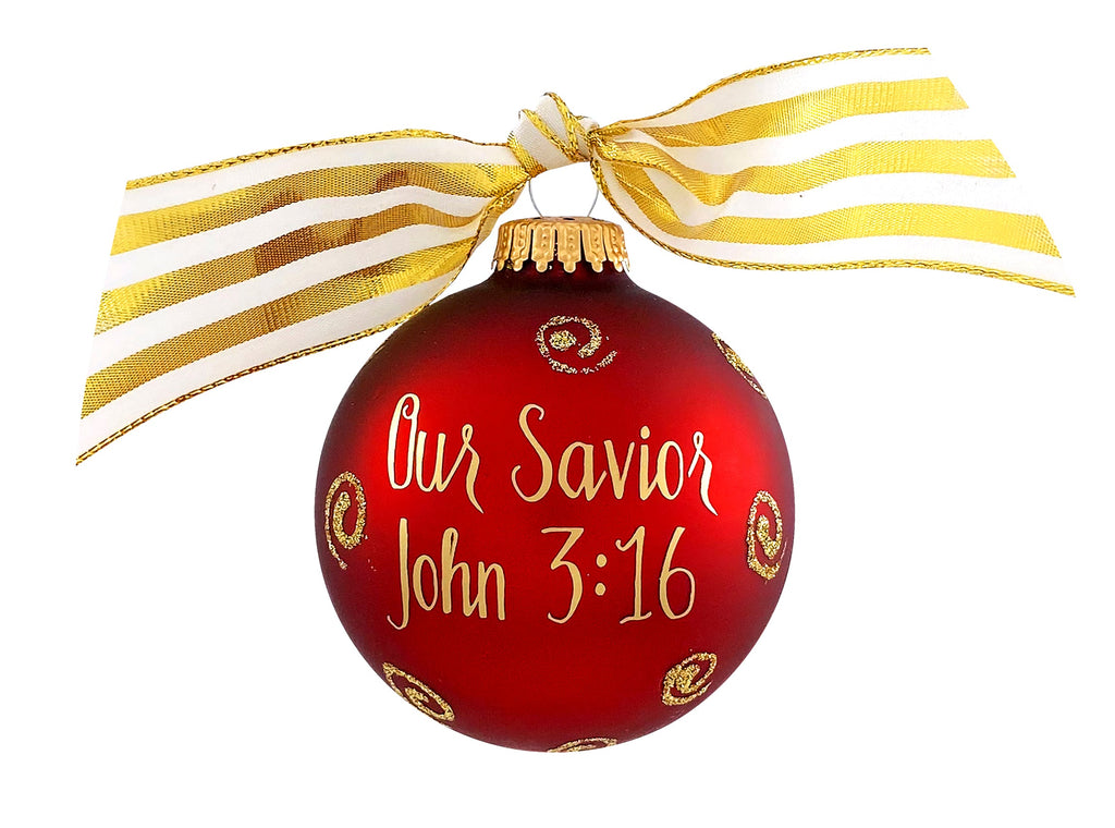 3 1/4" Collectable Bible Hero Glass Ornament Made in USA | Hugs Special Occasions Keepsake Gifts |  (Jesus)