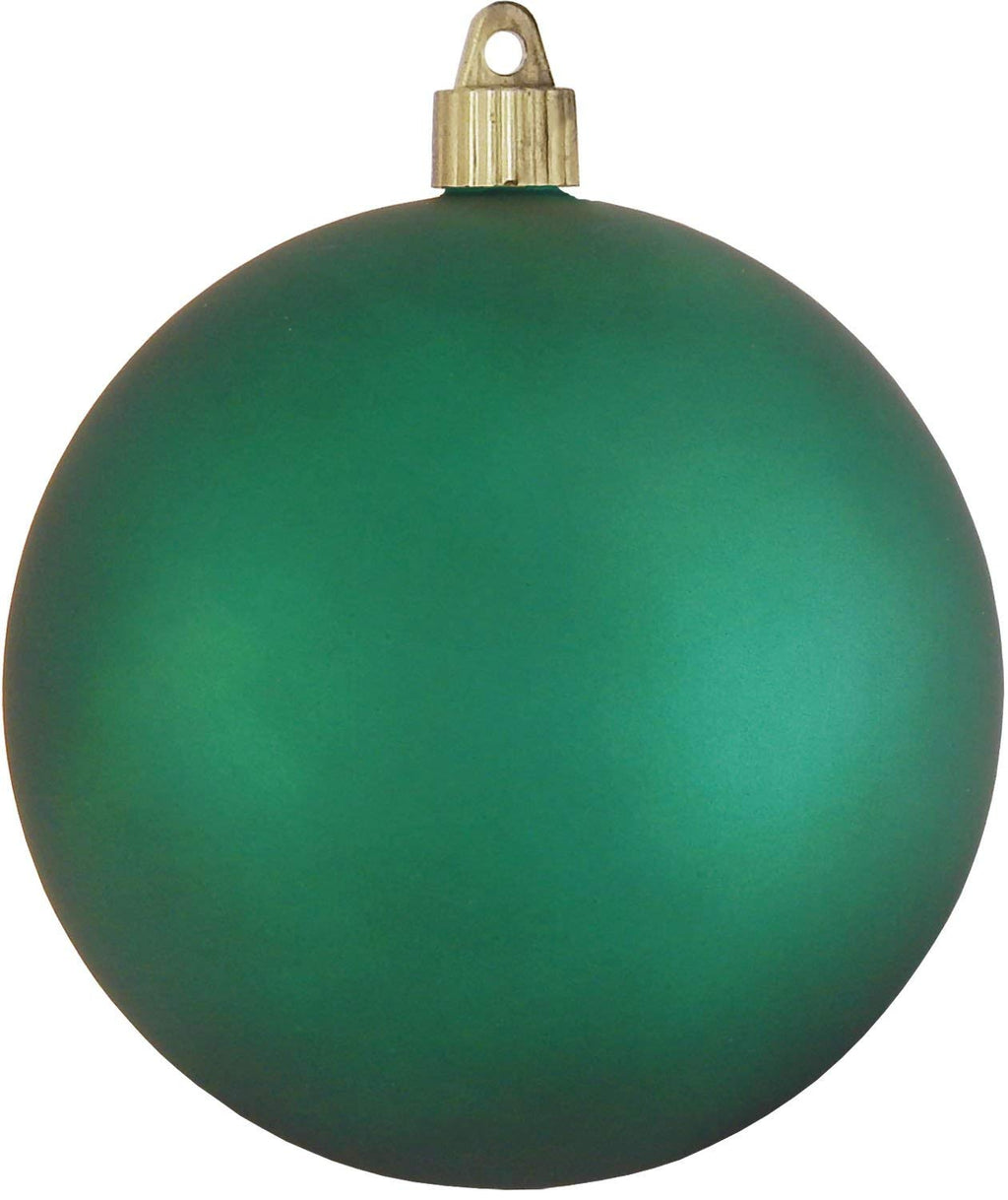 Christmas By Krebs Ornament, Large Commercial Grade Indoor and Outdoor Shatterproof Plastic, UV and Water Resistant Ball Ornament Decorations (Velvet Shamrock Green, 4 3/4 inch (120mm))