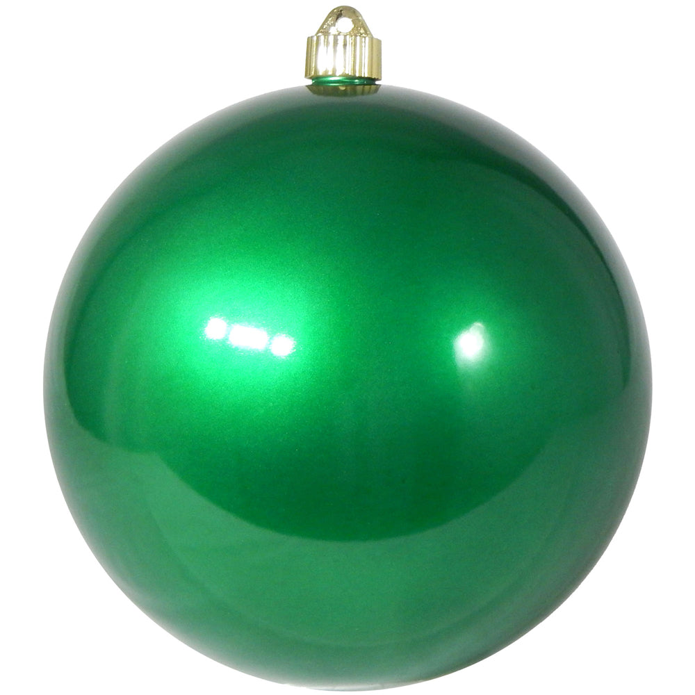 Christmas By Krebs 8" (200mm) Candy Green [1 Piece] Solid Commercial Grade Indoor and Outdoor Shatterproof Plastic, UV and Water Resistant Ball Ornament Decorations