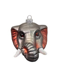 Christmas By Krebs Blown Glass  Collectible Tree Ornaments  (3 1/2" Elephant Head)
