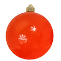 Christmas By Krebs Ornament, Commercial Shatterproof UV Resistant Plastic Christmas Ball Decoration (Sunset Orange, 6 inch (150mm))