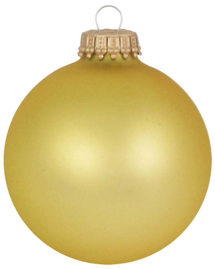 Christmas By Krebs Made in The USA Designer Seamless Glass Christmas Ball Ornaments, 2 5/8" (67mm), 8 Pieces (Velvet Gold)