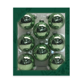 Christmas By Krebs 2 5/8" (67mm) Seamless Glass Ornament [8 Pieces], Decorated Designer Heirloom (Eucalyptus Shiny Green)