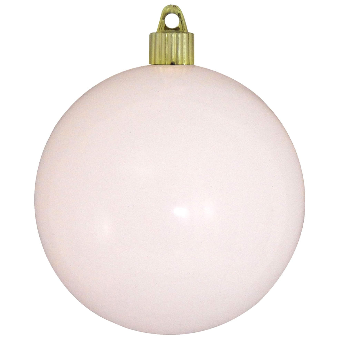 Christmas By Krebs 4" (100mm) Shiny Pure White [4 Pieces] Solid Commercial Grade Indoor and Outdoor Shatterproof Plastic, UV and Water Resistant Ball Ornament Decorations