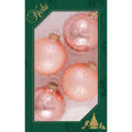 Glass Christmas Tree Ornaments - 67mm/2.63" [4 Pieces] Decorated Balls from Christmas by Krebs Seamless Hanging Holiday Decor