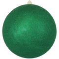Christmas By Krebs 12" (300mm) Emerald Green Glitter [1 Piece] Solid Commercial Grade Indoor and Outdoor Shatterproof Plastic, Water Resistant Ball Ornament Decorations