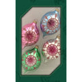 Glass Christmas Tree Ornaments - 67mm/2.63" [4 Pieces] Decorated Balls from Christmas by Krebs Seamless Hanging Holiday Decor
