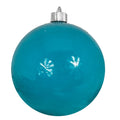 Christmas By Krebs Ornament, Commercial Shatterproof UV Resistant Plastic Christmas Ball Decoration (Baja Blue, 6 inch (150mm))