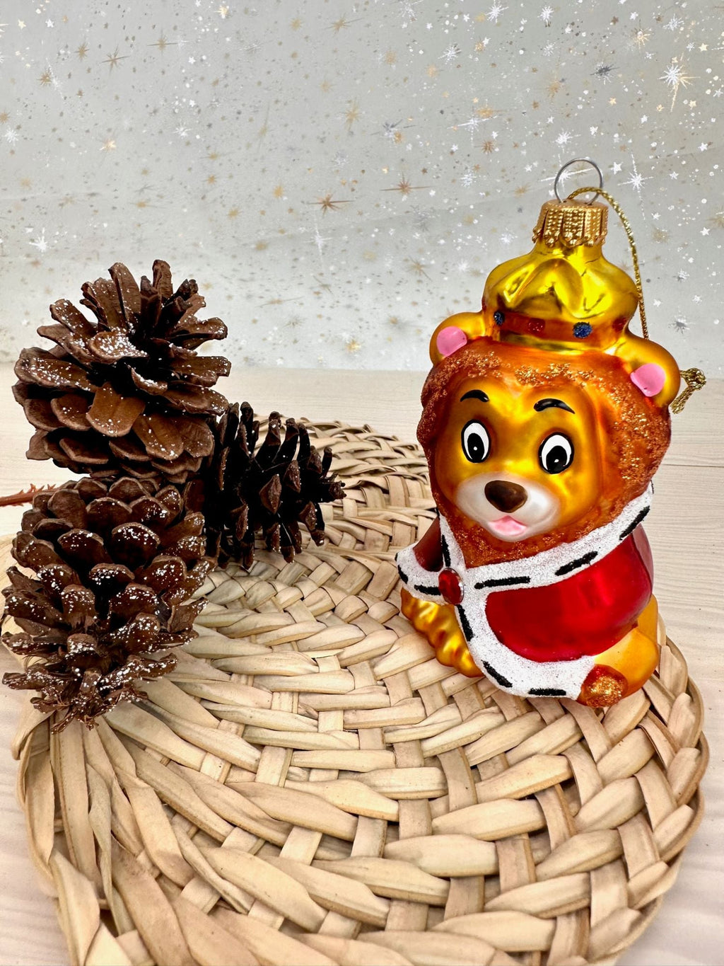 Christmas By Krebs Blown Glass  Collectible Tree Ornaments  (4 1/4" Lion King)