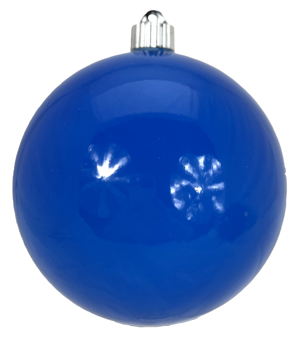 Christmas By Krebs Ornament, Commercial Shatterproof UV Resistant Plastic Christmas Ball Decoration (Ocean Blue, 6 inch (150mm))
