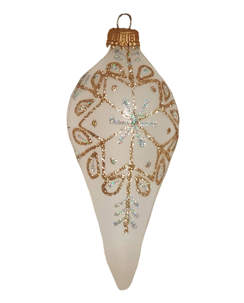 Glass Christmas Tree Ornaments - 67mm/2.625" [4 Pieces] Decorated Balls from Christmas by Krebs Seamless Hanging Holiday Decor