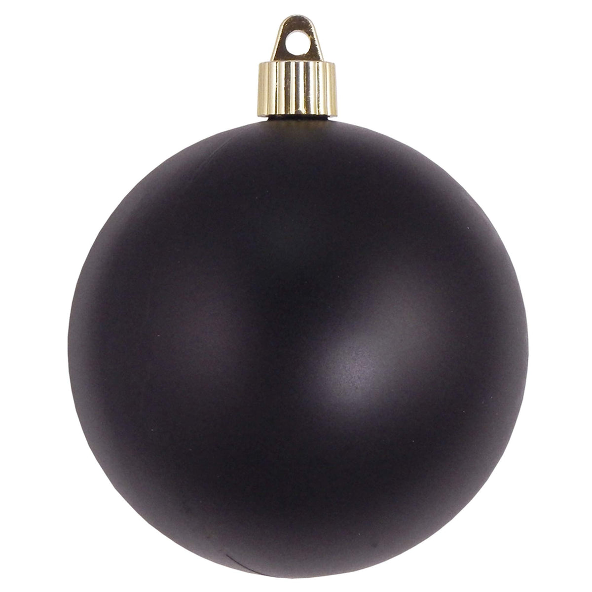 Christmas By Krebs 4" (100mm) Velvet Soot Black [4 Pieces] Solid Commercial Grade Indoor and Outdoor Shatterproof Plastic, UV and Water Resistant Ball Ornament Decorations
