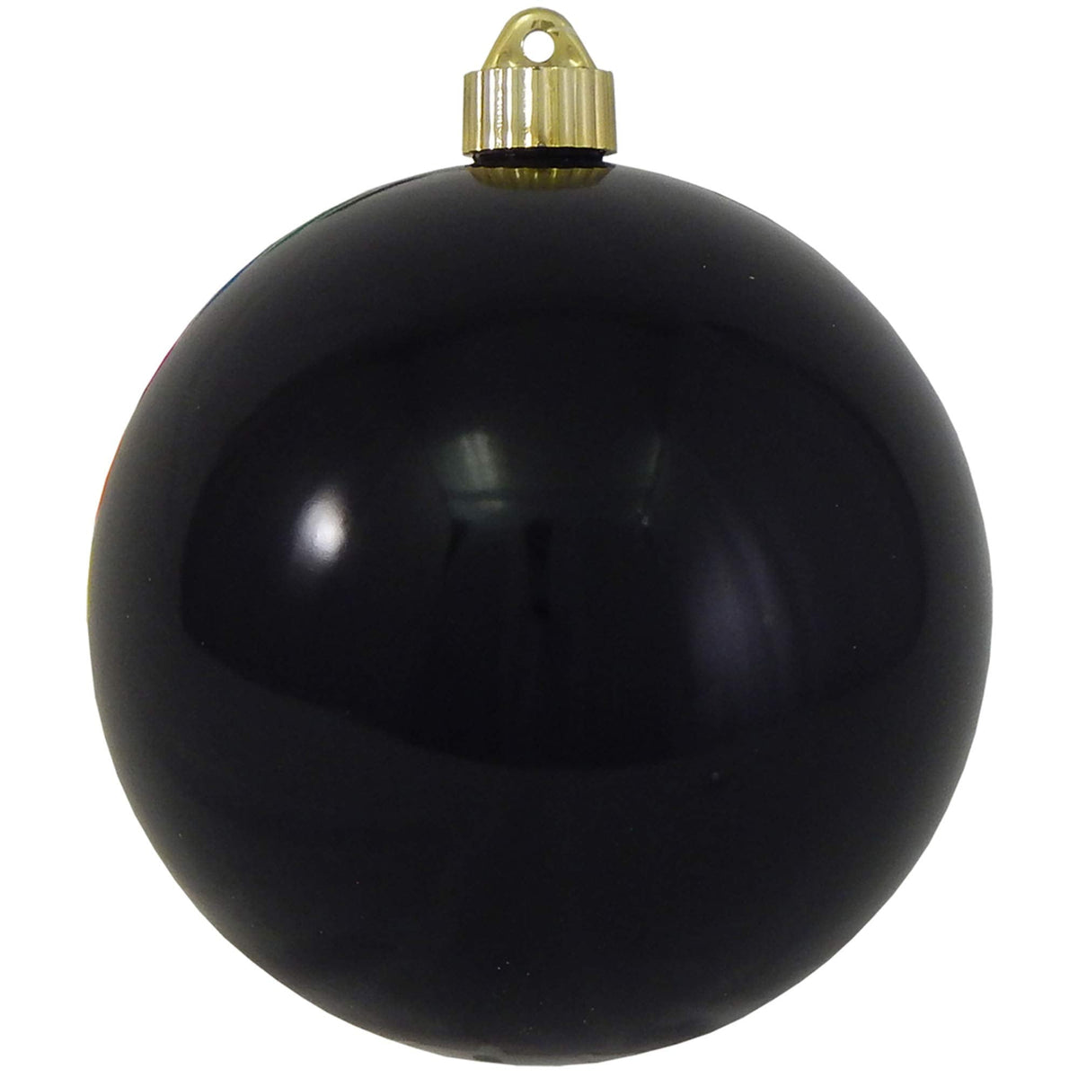 Christmas By Krebs 6" (150mm) Shiny Onyx Black [2 Pieces] Solid Commercial Grade Indoor and Outdoor Shatterproof Plastic, UV and Water Resistant Ball Ornament Decorations