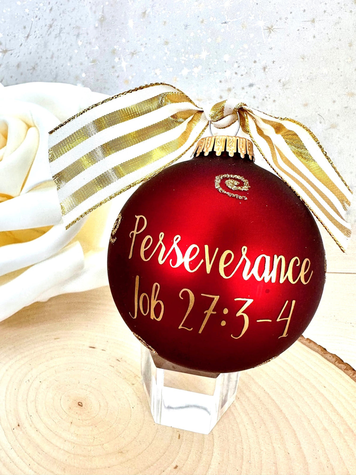 3 1/4" Collectable Bible Hero Glass Ornament Made in USA | Hugs Special Occasions Keepsake Gifts |  (Bible Hero Job)