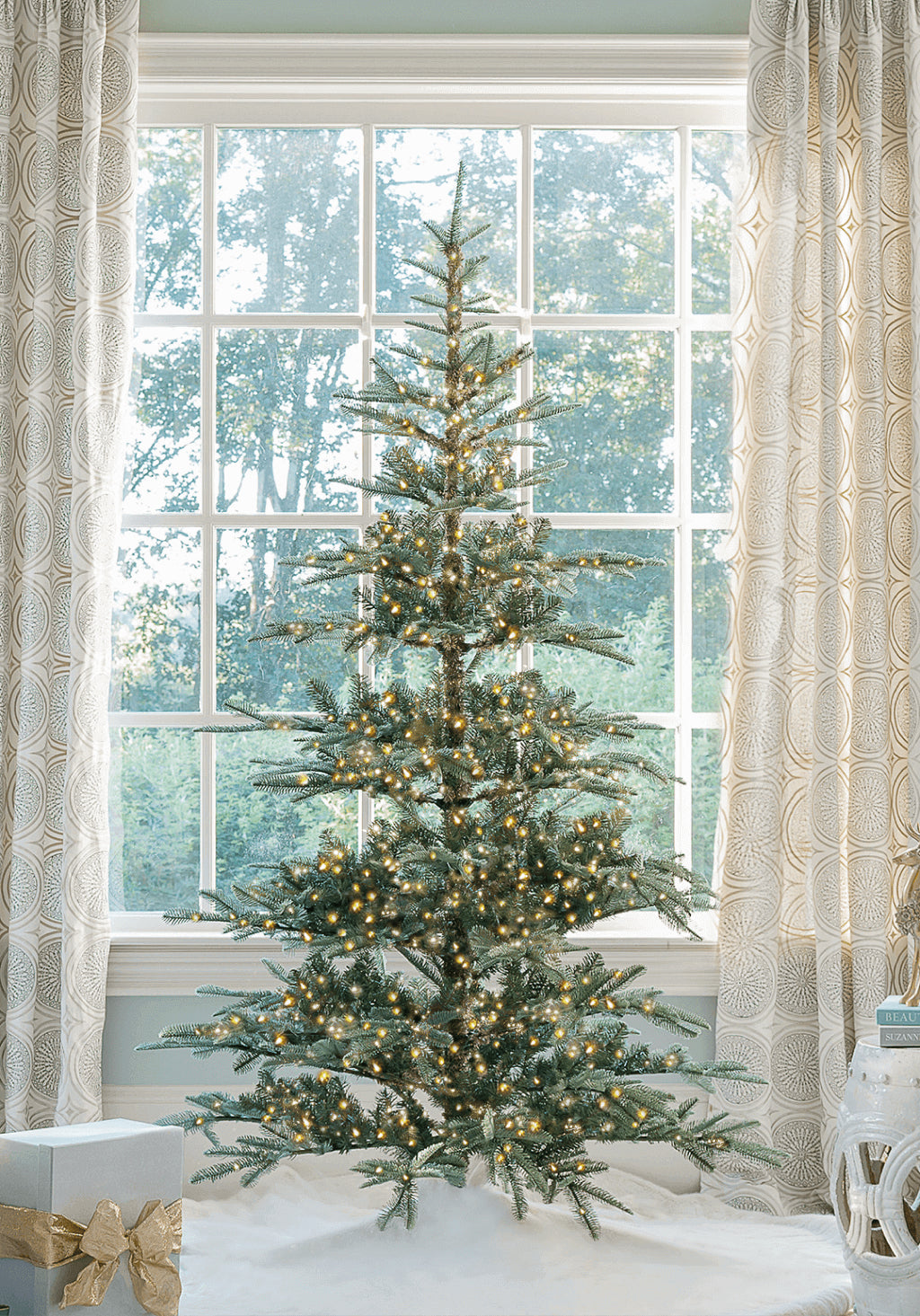 7' King Noble Fir™ Artificial Christmas Tree with 2000 Lux LED Lights