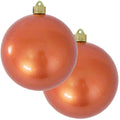 Christmas By Krebs 6" (150mm) Candy Copper [2 Pieces] Solid Commercial Grade Indoor and Outdoor Shatterproof Plastic, UV and Water Resistant Ball Ornament Decorations