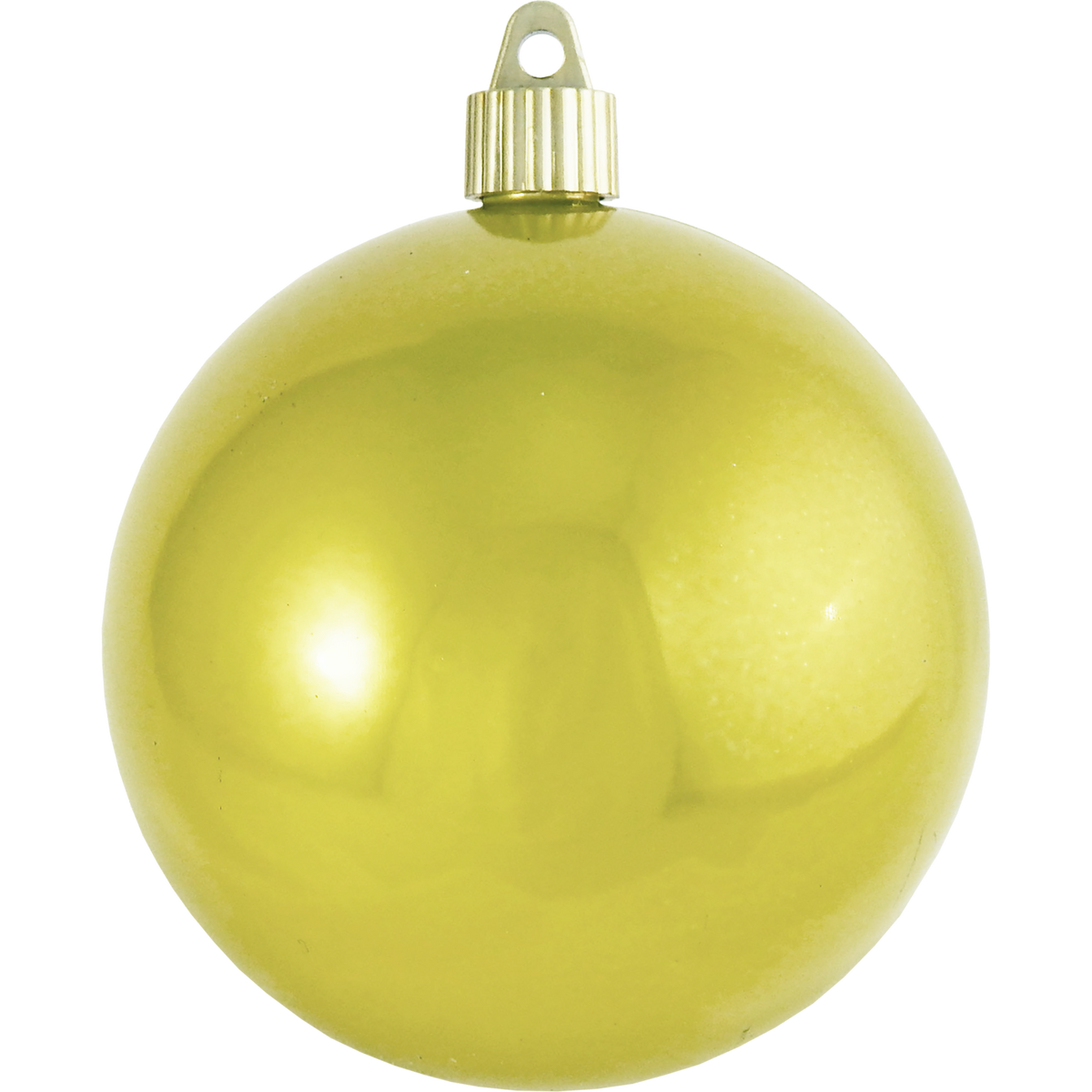 Christmas By Krebs 4" (100mm) Fierce Yellow [4 Pieces] Solid Commercial Grade Indoor and Outdoor Shatterproof Plastic, UV and Water Resistant Ball Ornament Decorations
