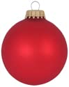 Christmas By Krebs 2 5/8" (67mm) Seamless Glass Ornament [8 Pieces], Decorated Designer Heirloom (Velvet Flame Red)