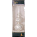 Christmas Treetop - Decorated Glass Treetop from Christmas by Krebs - Handmade Seamless Holiday Decorations for Trees (13" Silver Pearl with Two-Tone Jax)