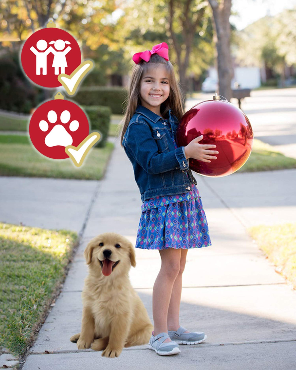 Christmas By Krebs 6" (150mm) Light Blue Glitter [2 Pieces] Solid Commercial Grade Indoor and Outdoor Shatterproof Plastic, Water Resistant Ball Ornament Decorations