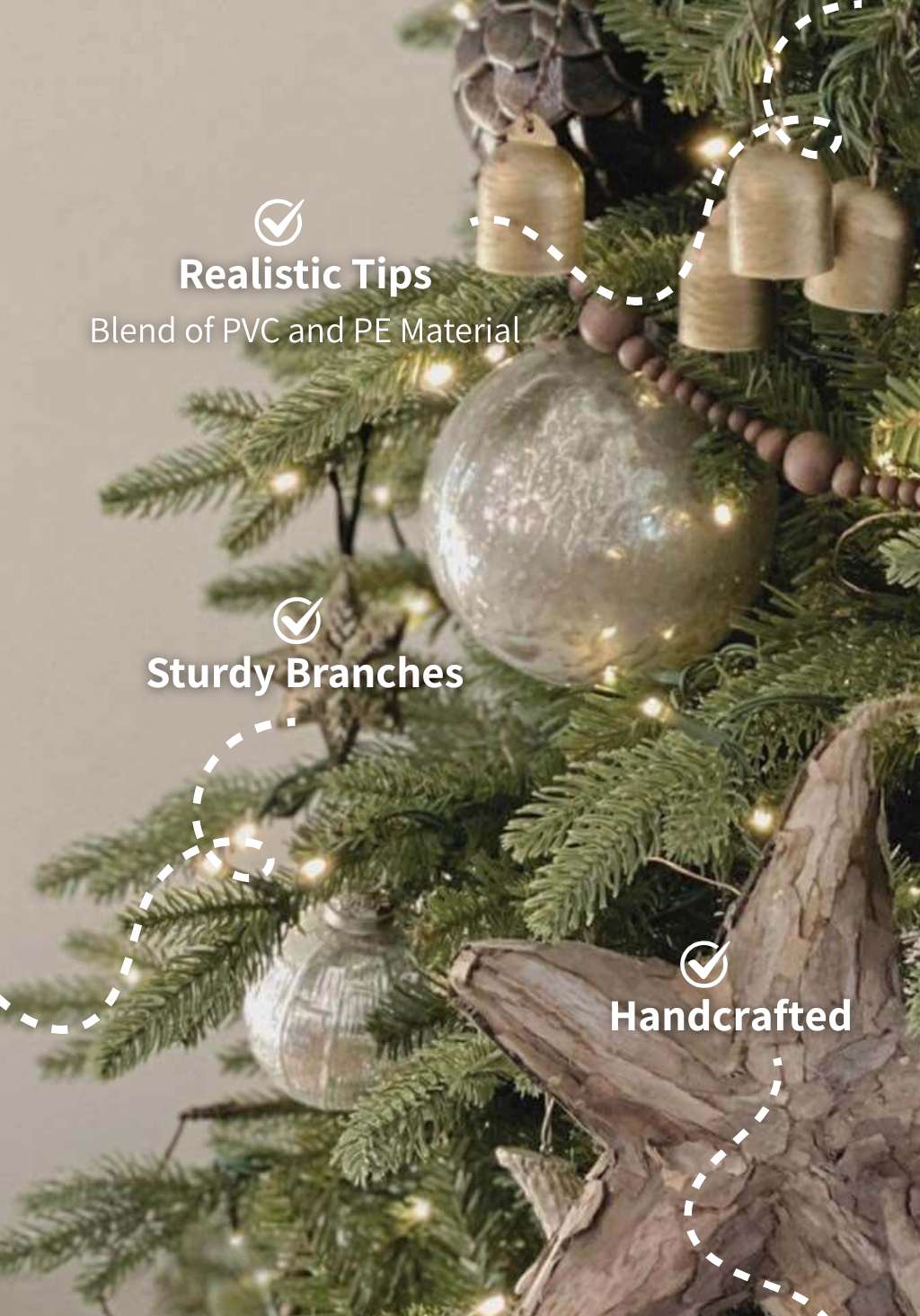 7.5' Alpine Fir Artificial Christmas Tree with 800 Warm White LED Lights