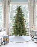 9' Alpine Fir Slim Artificial Christmas Tree 3000 Lux LED Lights