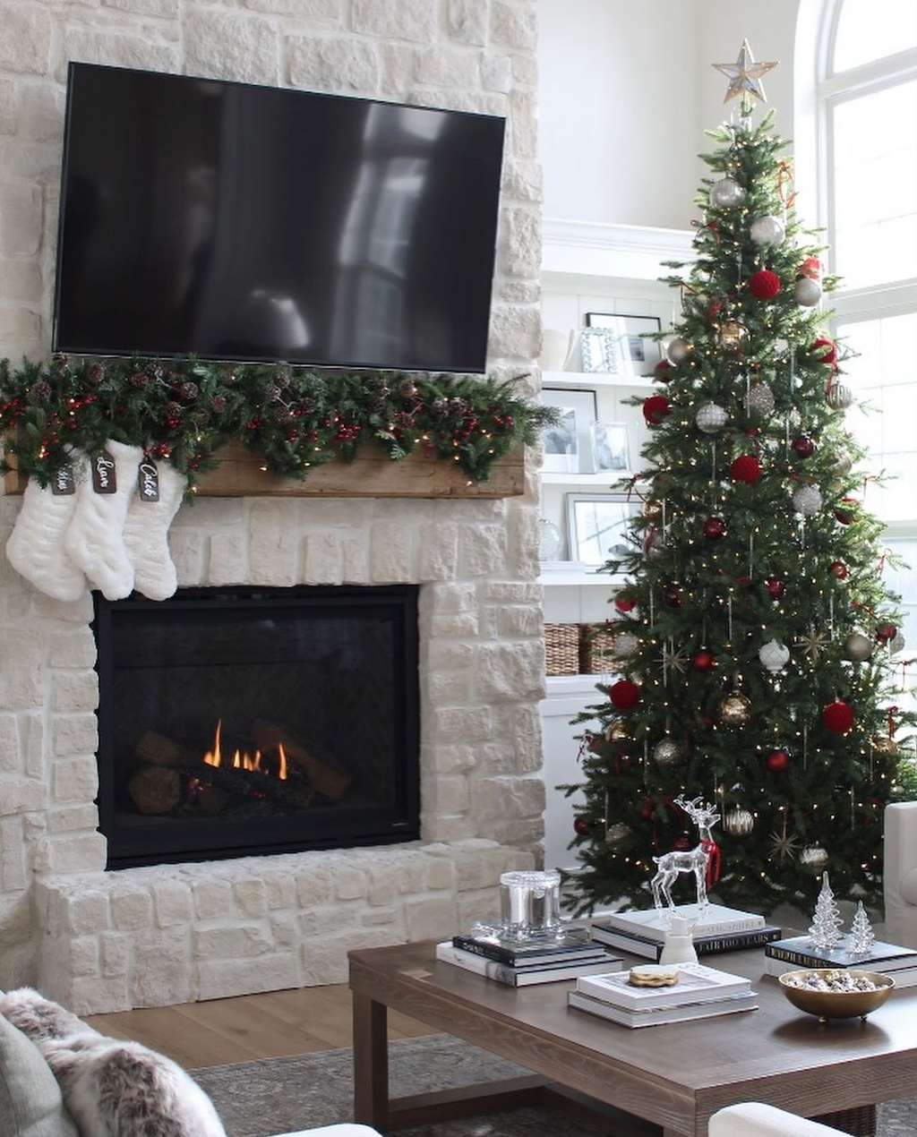 12' Alpine Fir Slim Artificial Christmas Tree 1400 Warm White LED Lights