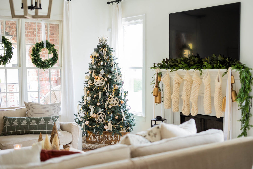7' Tribeca Blue Spruce Artificial Christmas Tree with 550 Warm White LED Lights