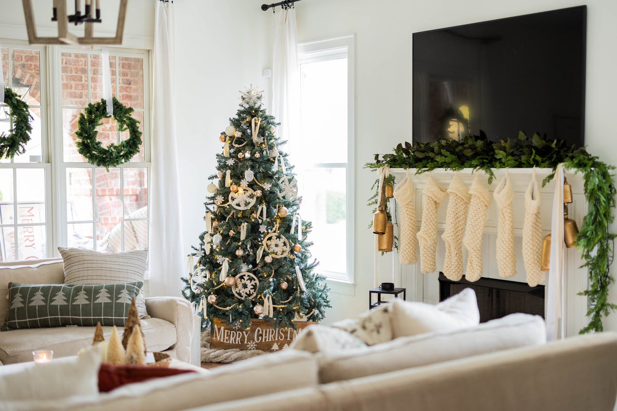 7' Tribeca Blue Spruce Artificial Christmas Tree with 550 Warm White LED Lights