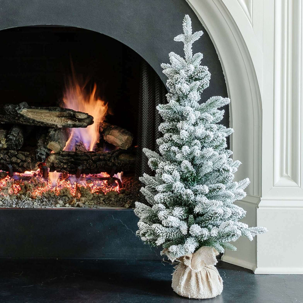 3' Queen Flock® Artificial Christmas Tabletop Tree Unlit