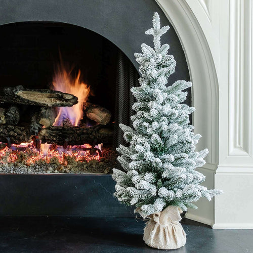 3' Queen Flock® Artificial Christmas Tabletop Tree Unlit