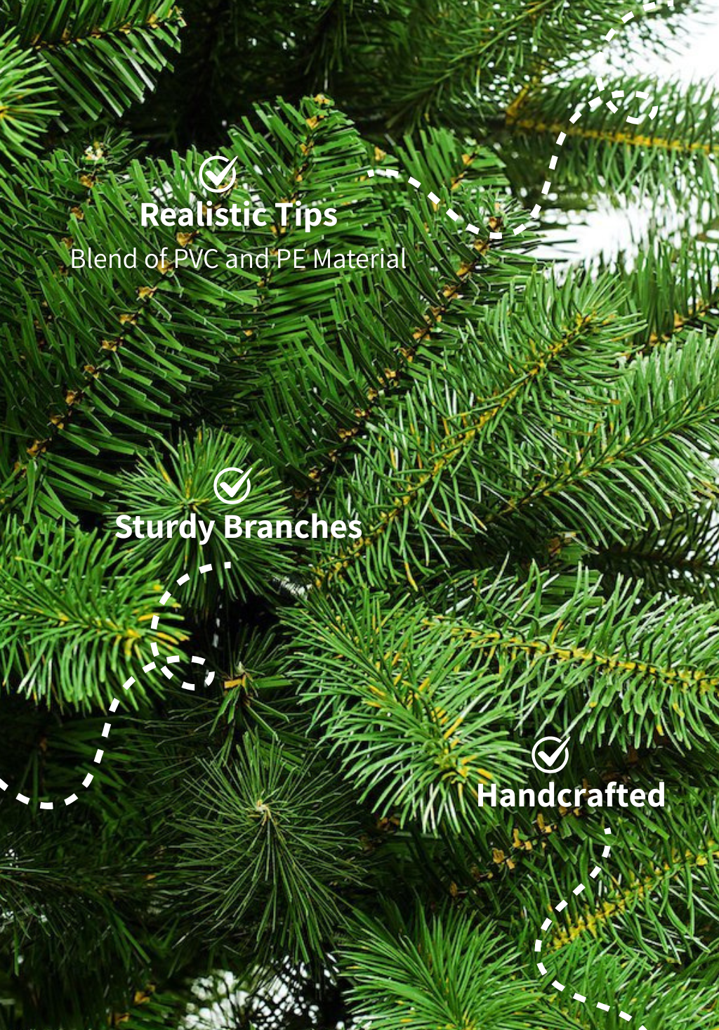 9' King Douglas Fir Slim Artificial Christmas Tree with 1000 Warm White & Multi-Color LED Lights