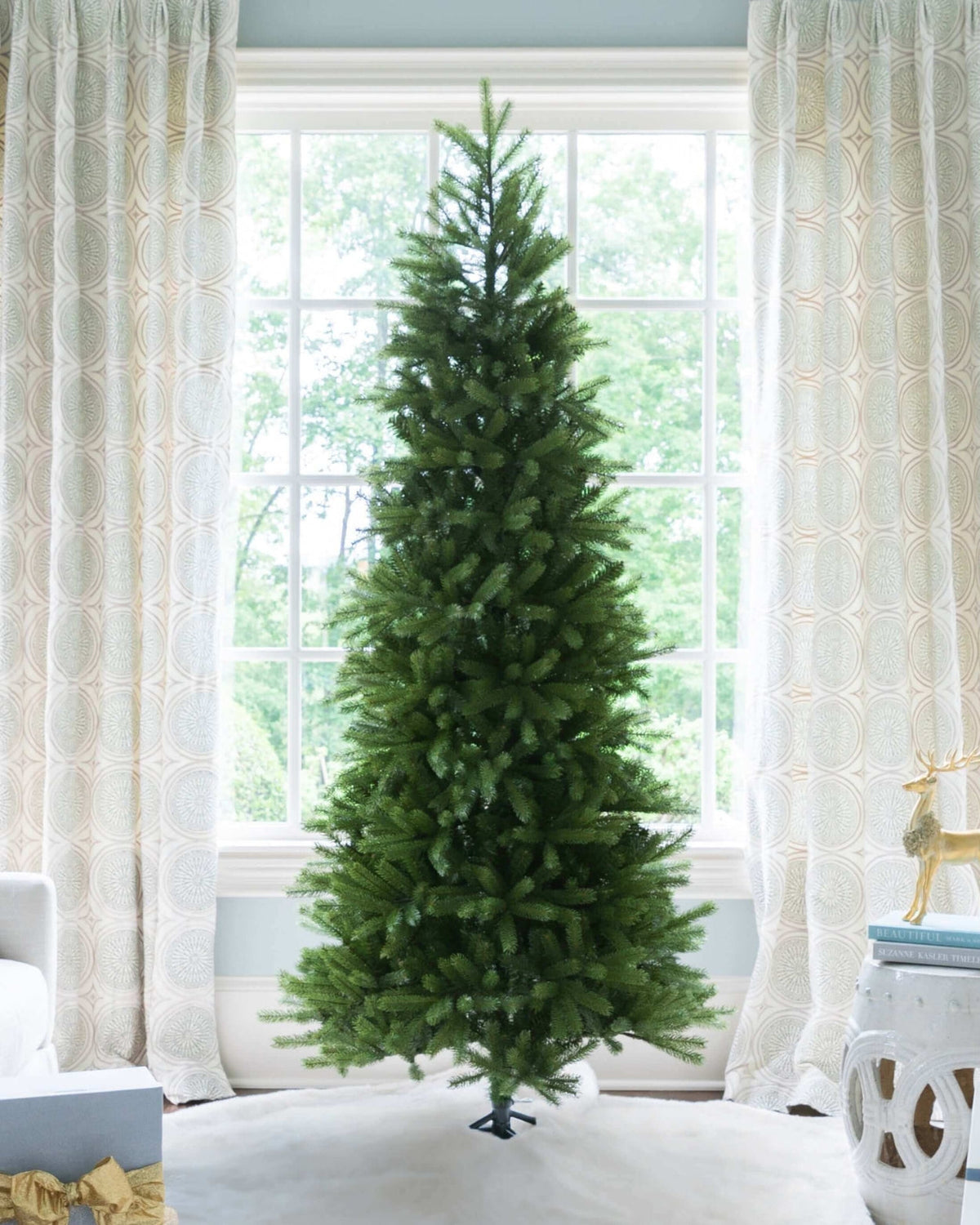 9' King Fraser Fir Slim Artificial Christmas Tree Unlit