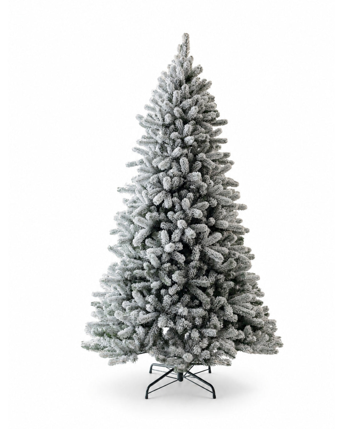 12' King Flock® Artificial Christmas Tree Unlit