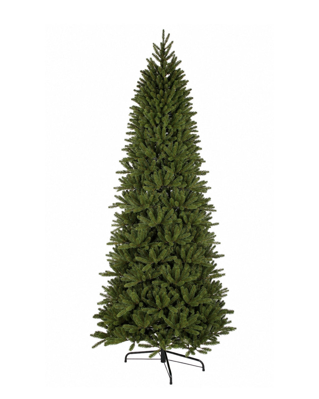 10' King Fraser Fir Slim Artificial Christmas Tree with 1100 Warm White LED Lights