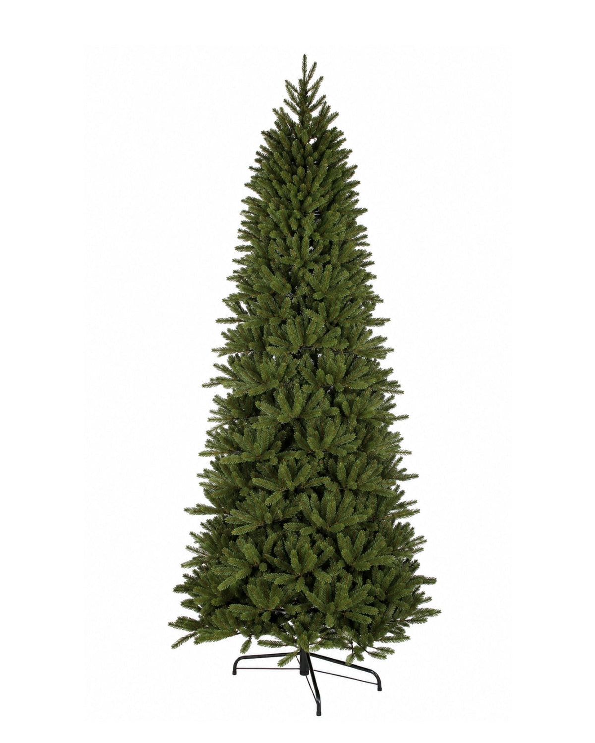10' King Fraser Fir Slim Artificial Christmas Tree with 1100 Warm White LED Lights