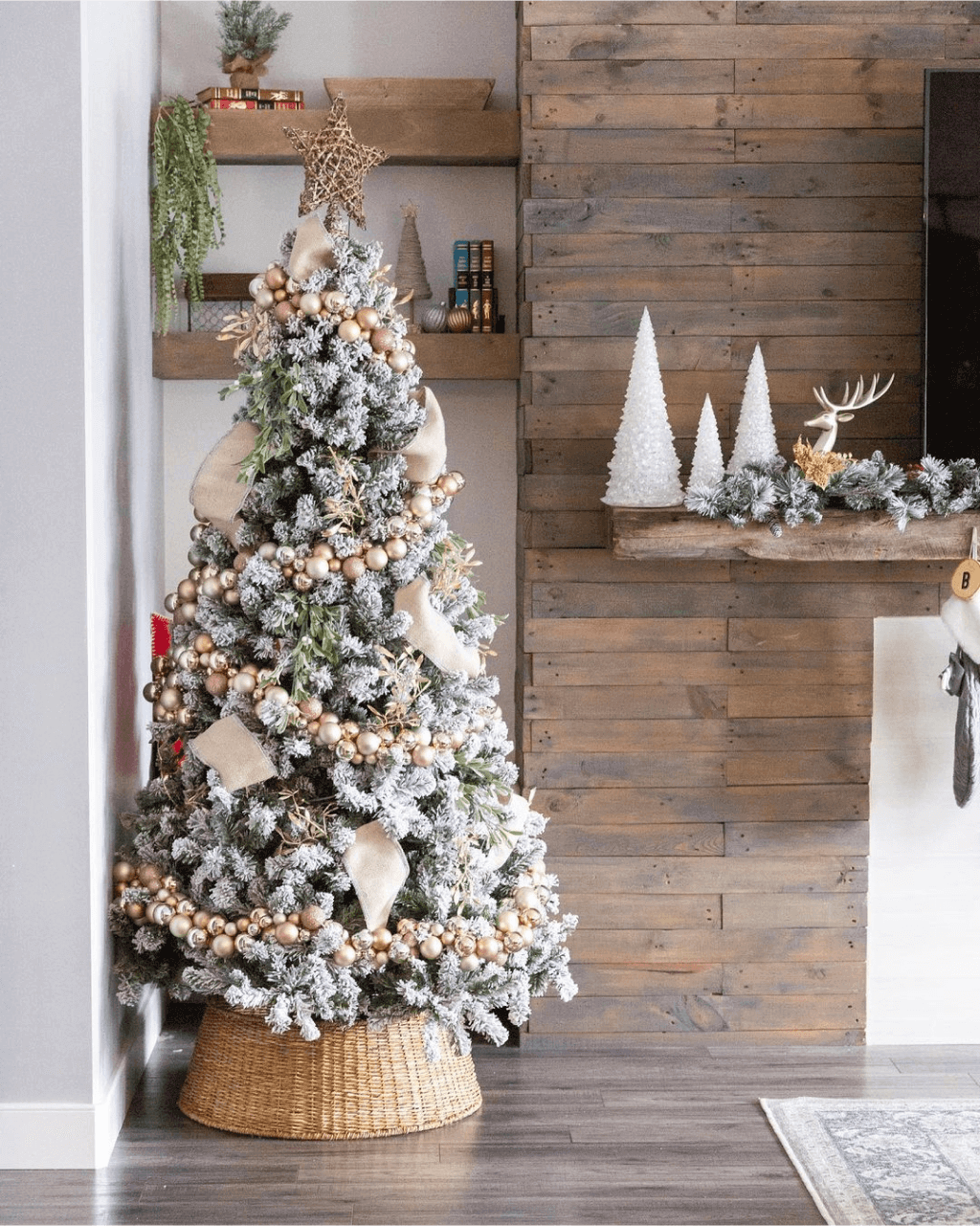 10' Prince Flock® Artificial Christmas Tree with 750 Warm White LED Lights