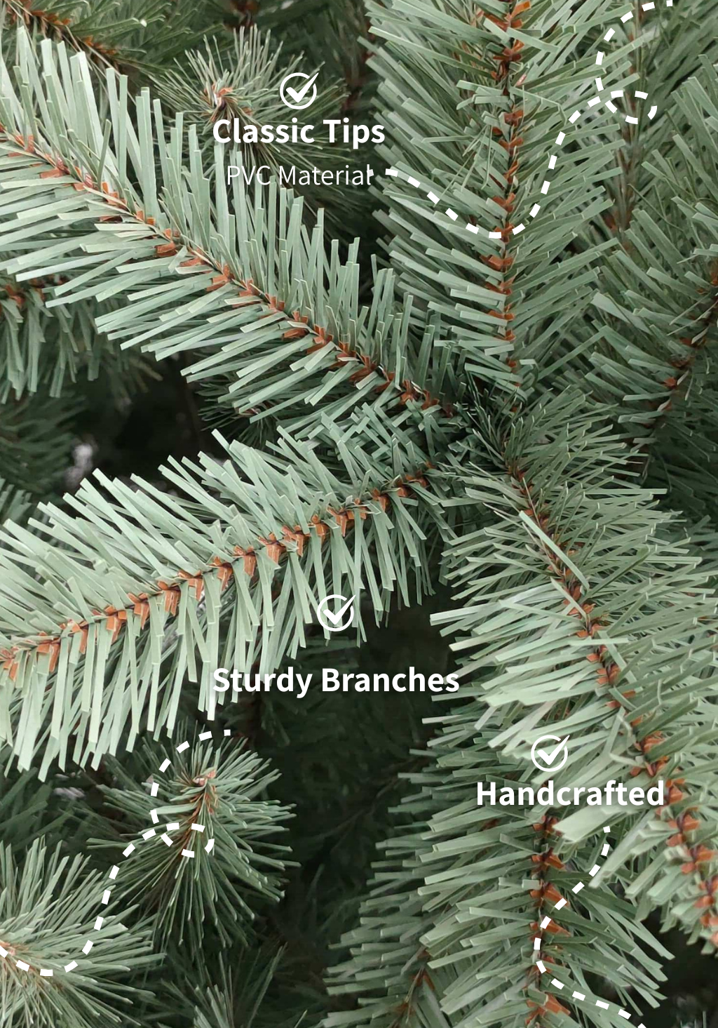 7' Tribeca Blue Spruce Artificial Christmas Tree with 550 Warm White LED Lights
