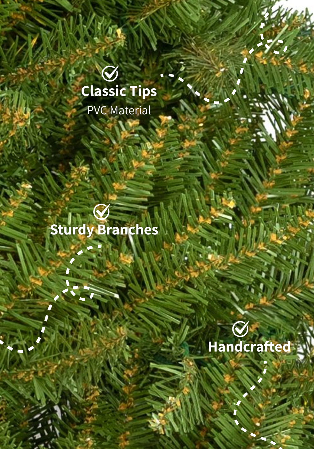 6.5' Yorkshire Fir Slim Artificial Christmas Tree with 400 Warm White LED Lights