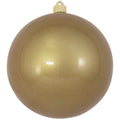 Christmas By Krebs 8" (200mm) Candy Gold [1 Piece] Solid Commercial Grade Indoor and Outdoor Shatterproof Plastic, UV and Water Resistant Ball Ornament Decorations