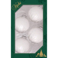 Glass Christmas Tree Ornaments - 67mm/2.63" [4 Pieces] Decorated Balls from Christmas by Krebs Seamless Hanging Holiday Decor (Silver Pearl with White Icicles)