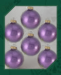 Glass Christmas Tree Ornaments - 67mm / 2.63" [6 Pieces] Designer Balls from Christmas By Krebs Seamless Hanging Holiday Decor