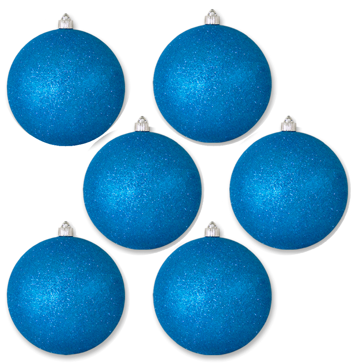 Christmas By Krebs 8" (200mm) Aqua Blue Glitter [1 Piece] Solid Commercial Grade Indoor and Outdoor Shatterproof Plastic, Water Resistant Ball Ornament Decorations
