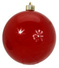 Christmas By Krebs Ornament, Commercial Shatterproof UV Resistant Plastic Christmas Ball Decoration (Ladybug Red, 6 inch (150mm))